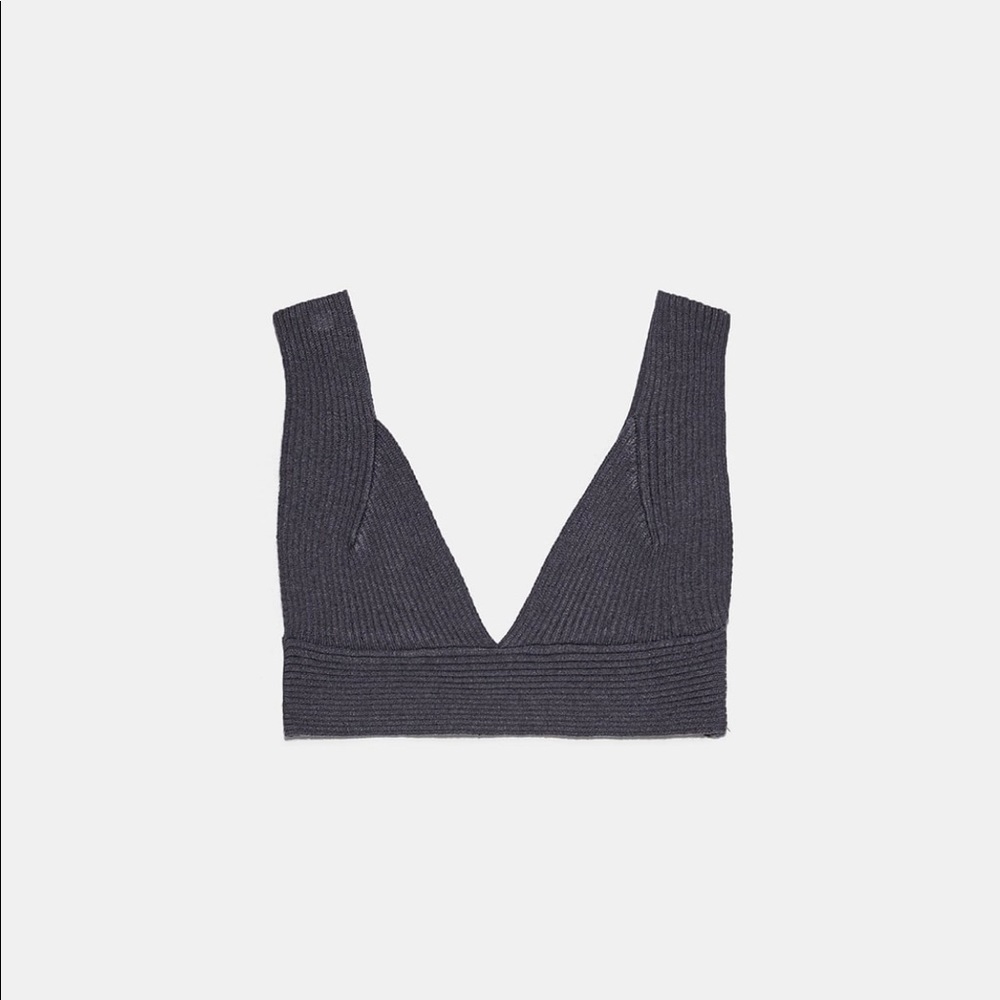 Zara cropped knit top